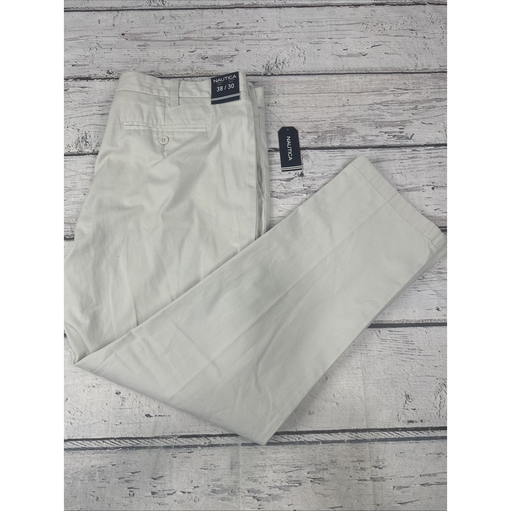Nautica Classic Fit Peformance Khaki Chino Pants Mens Size 38x30 P7301N NWT
